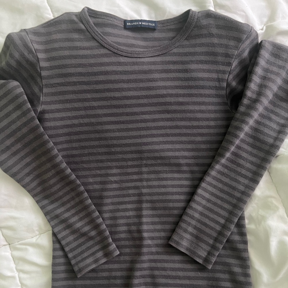 Grey stripe Brandy Melville shirt
